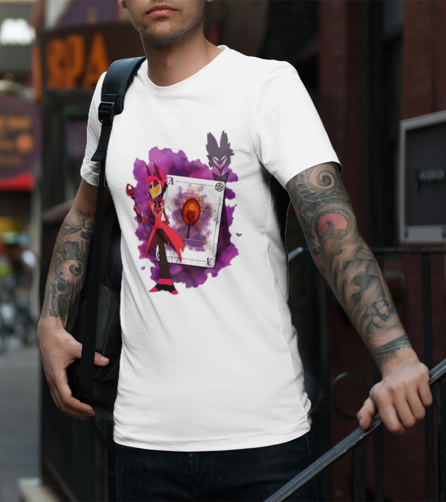 Lilac Ace In The Hole Hazbin Alastor T-Shirt