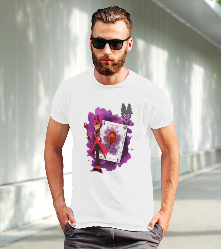 Lilac Ace In The Hole Hazbin Alastor T-Shirt