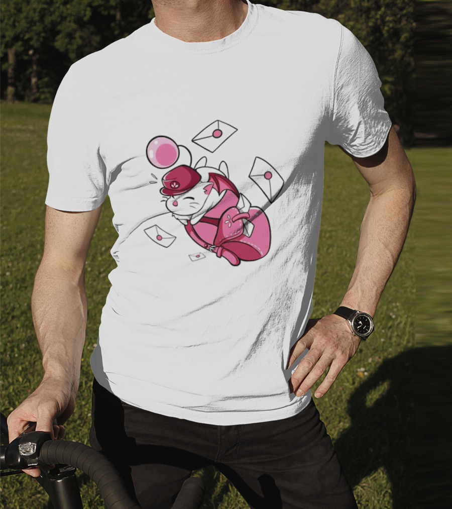 Moogle Mail Delivery With Letters Soaring In Flight T-Shirt
