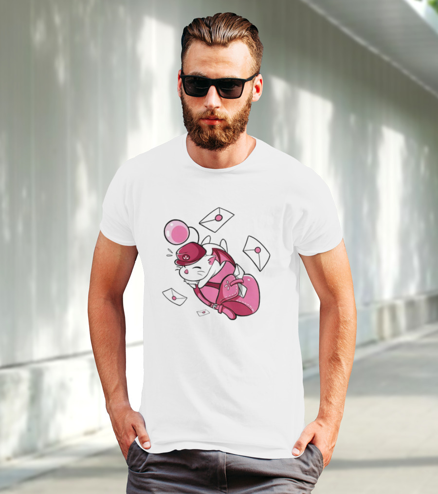 Moogle Mail Delivery With Letters Soaring In Flight T-Shirt