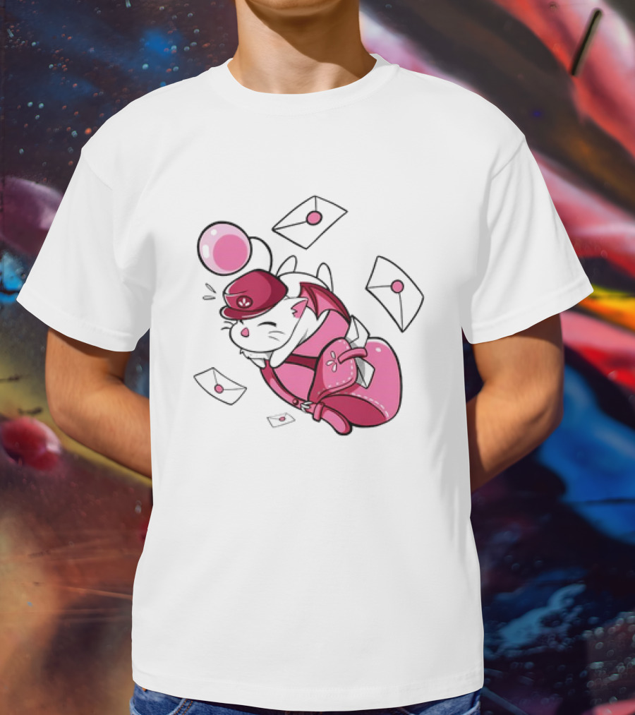 Moogle Mail Delivery With Letters Soaring In Flight T-Shirt