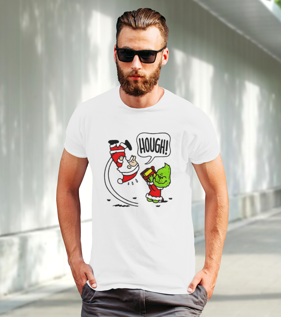 Santa Claus And The Grinch Hough Christmas Peanuts Crossover Not Your Gift T-Shirt