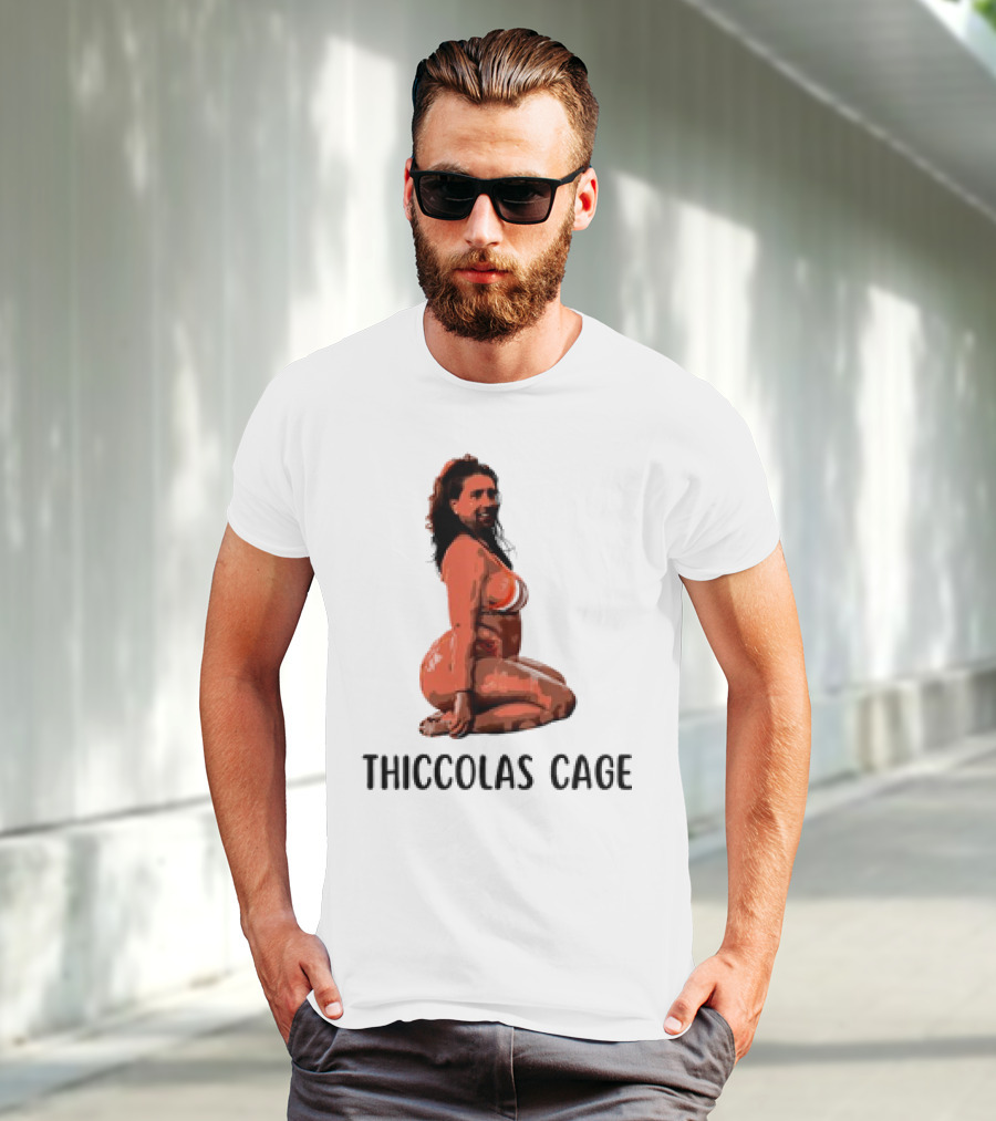 Thiccolas Cage Meme Nicolas Cage Image T-Shirt