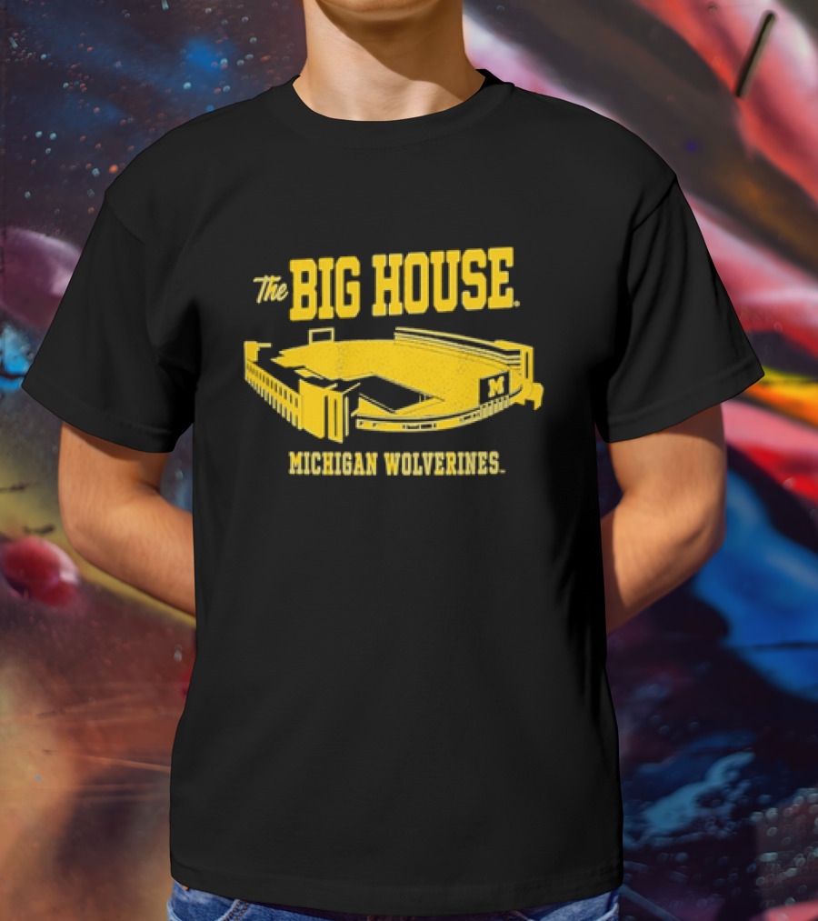 The Big House Michigan Wolverines Stadium Football T-Shirt