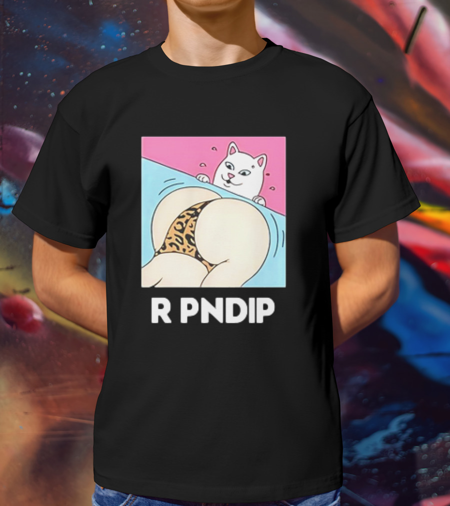 RIPNDIP Peaches And Nerm Silly Cat Leopard Print T-Shirt