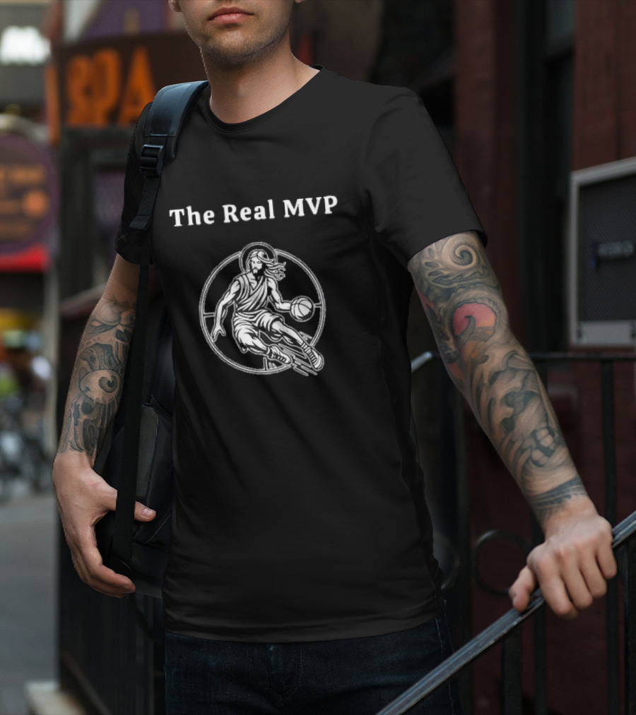 The Real MVP Jesus Basketball Player T-Shirt