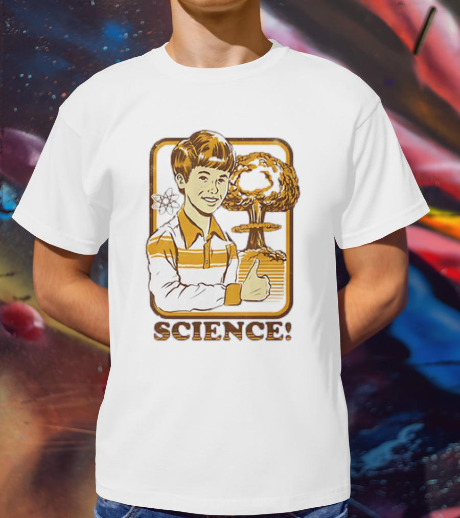 Atomic Bomb Science Boy With Mushroom Cloud T-Shirt