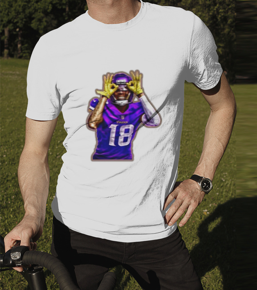 Football Minnesota Vikings Justin Jefferson Trippy Now U See Me T-Shirt