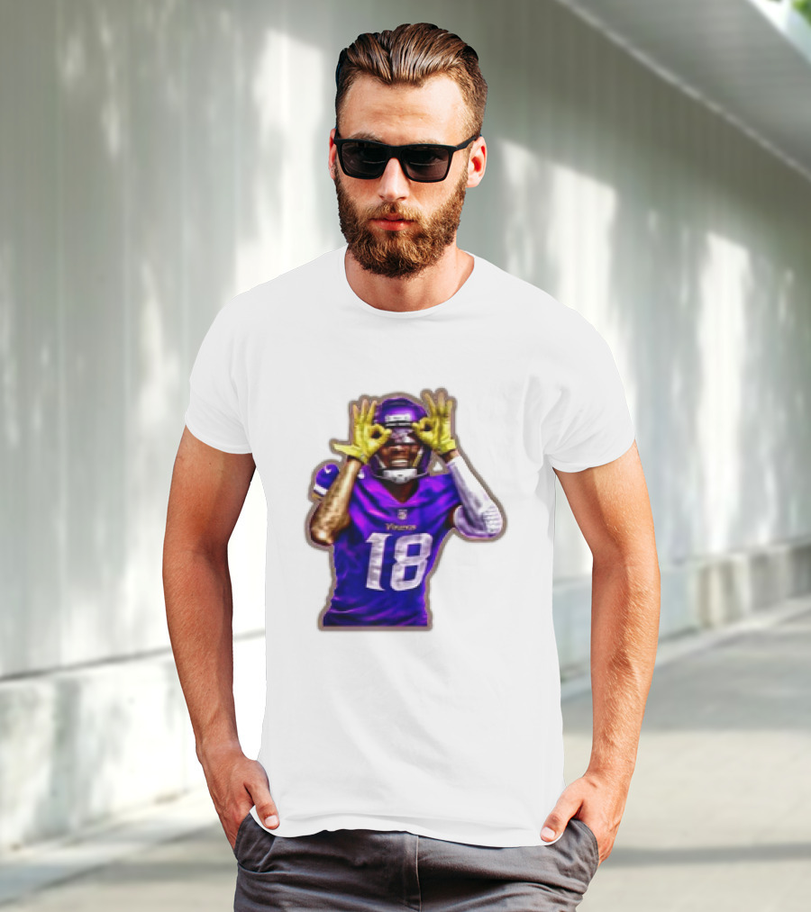 Football Minnesota Vikings Justin Jefferson Trippy Now U See Me T-Shirt