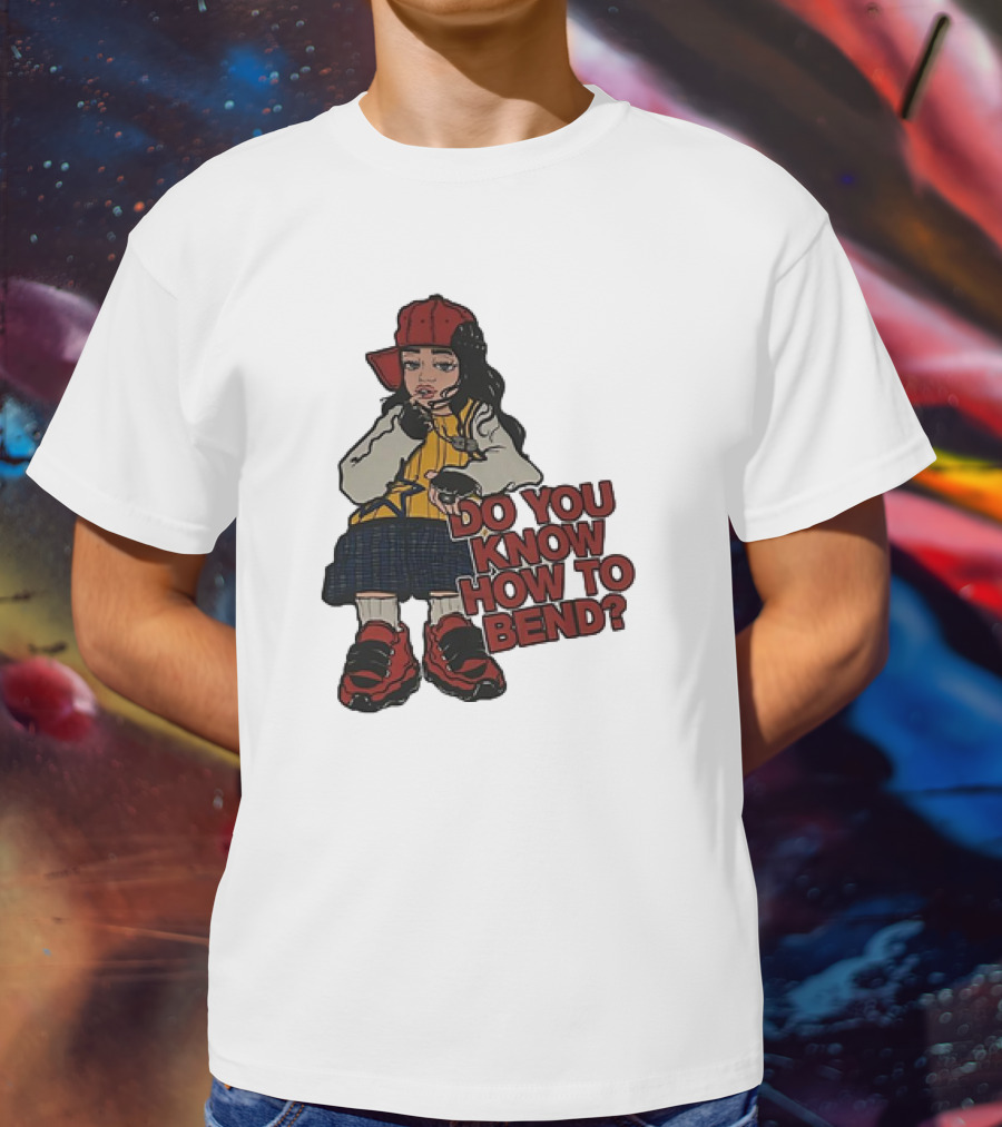 Do You Know How To Bend? Girl With Red Cap And Sneakers T-Shirt