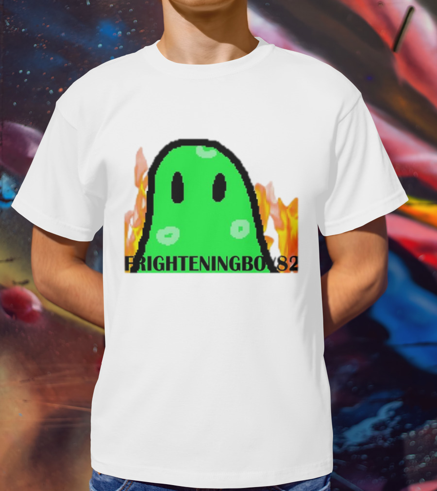 FRIGHTENINGBOY82 Slime With Fire Background T-Shirt