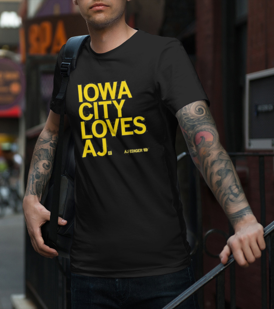 Iowa City Loves AJ Ediger T-Shirt