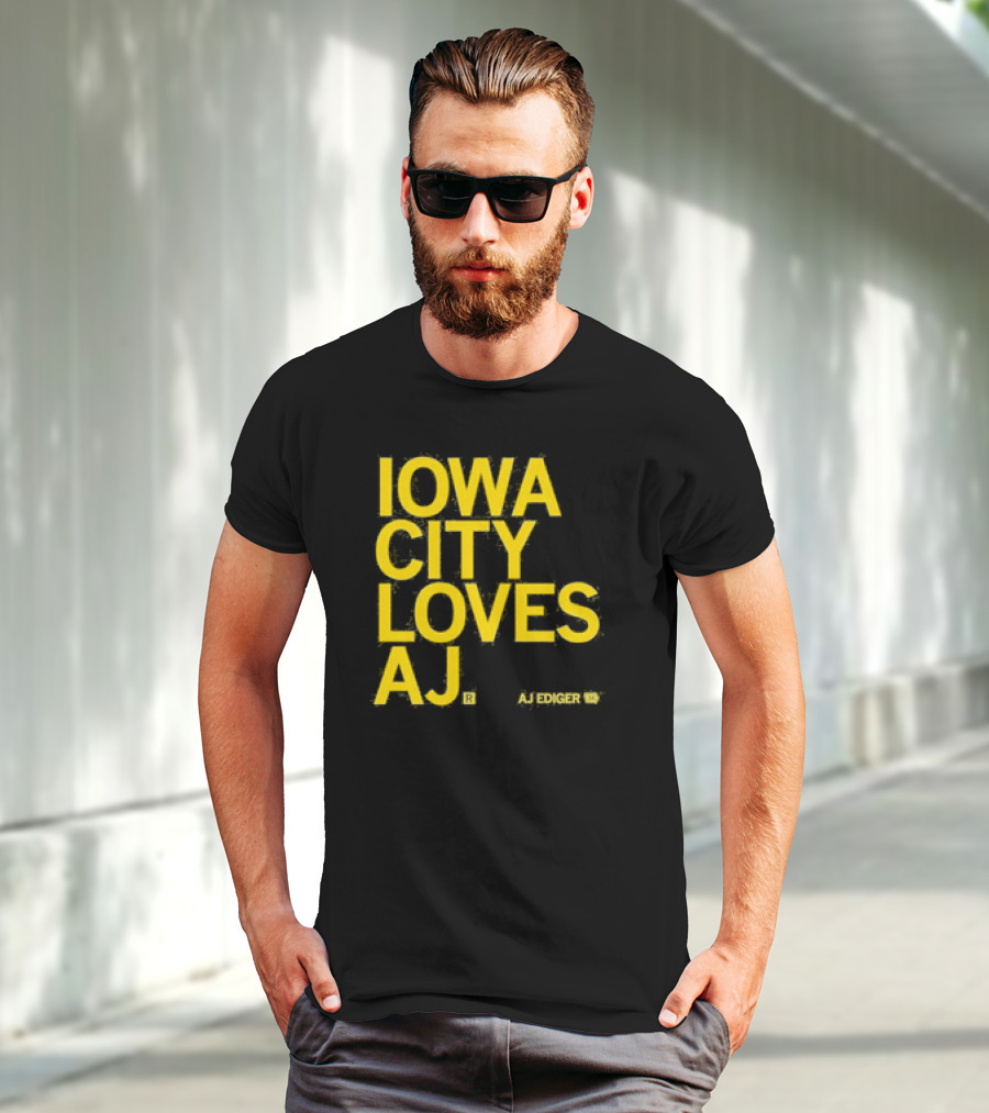 Iowa City Loves AJ Ediger T-Shirt