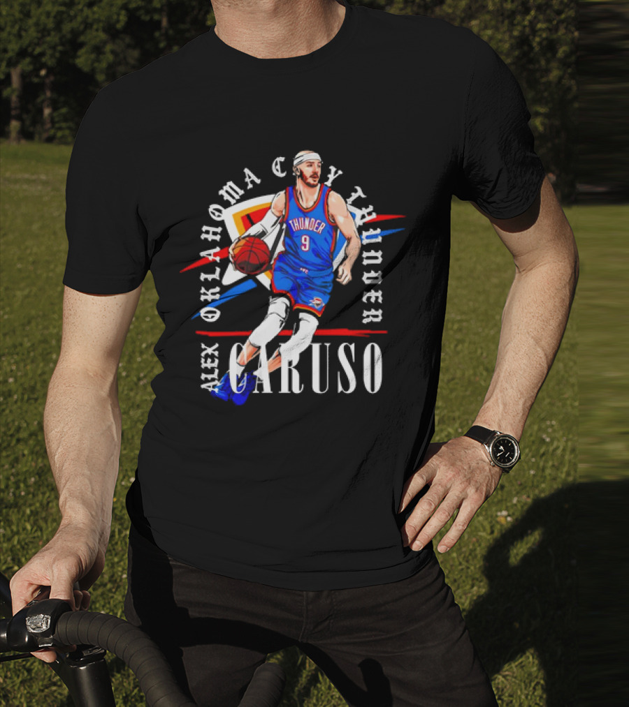 Alex Caruso Oklahoma City Thunder NBA Basketball Shield Vintage T-Shirt
