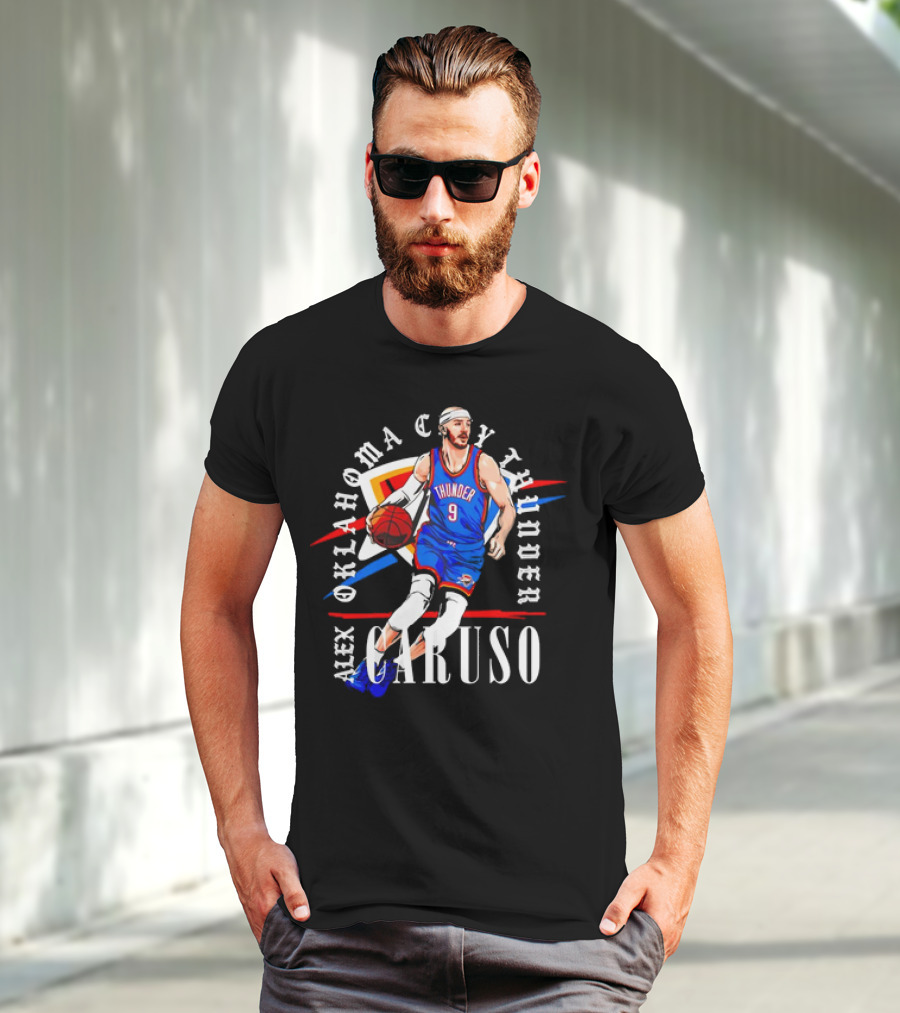 Alex Caruso Oklahoma City Thunder NBA Basketball Shield Vintage T-Shirt