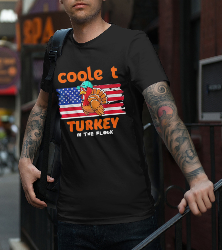 Cool Turkey USA Flag In The Flock T-Shirt