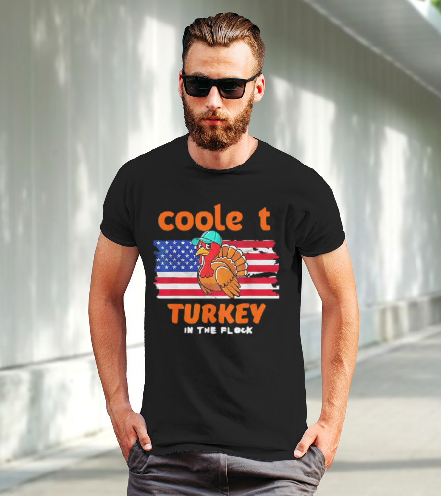 Cool Turkey USA Flag In The Flock T-Shirt