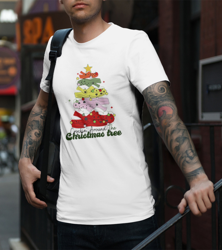 Crockin' Around The Christmas Tree Crocs Holiday T-Shirt