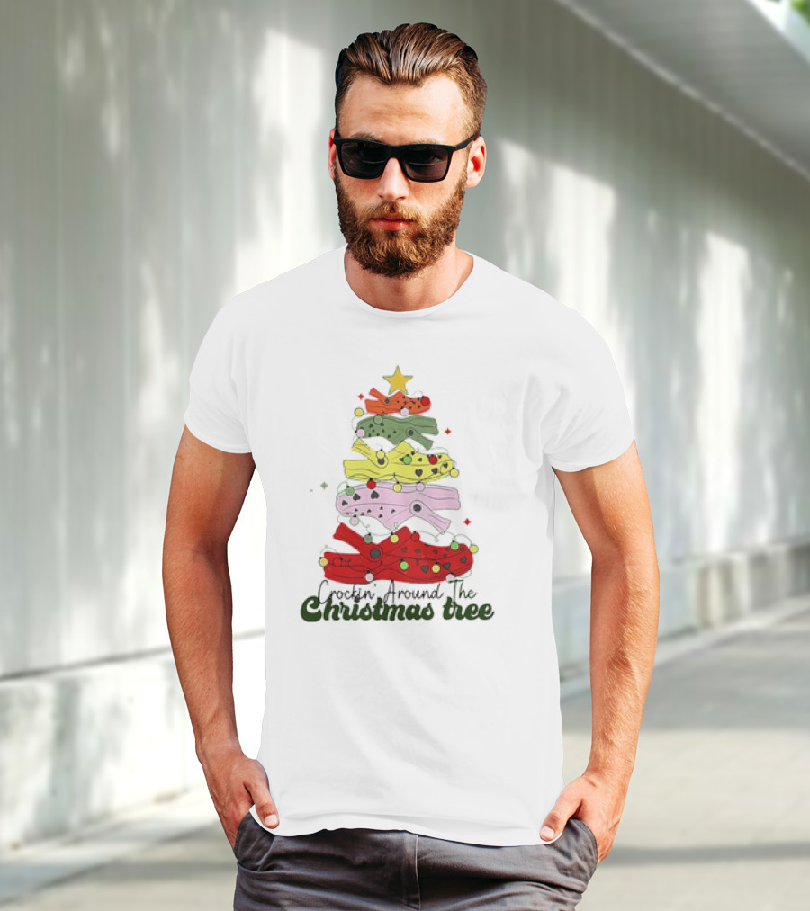 Crockin' Around The Christmas Tree Crocs Holiday T-Shirt