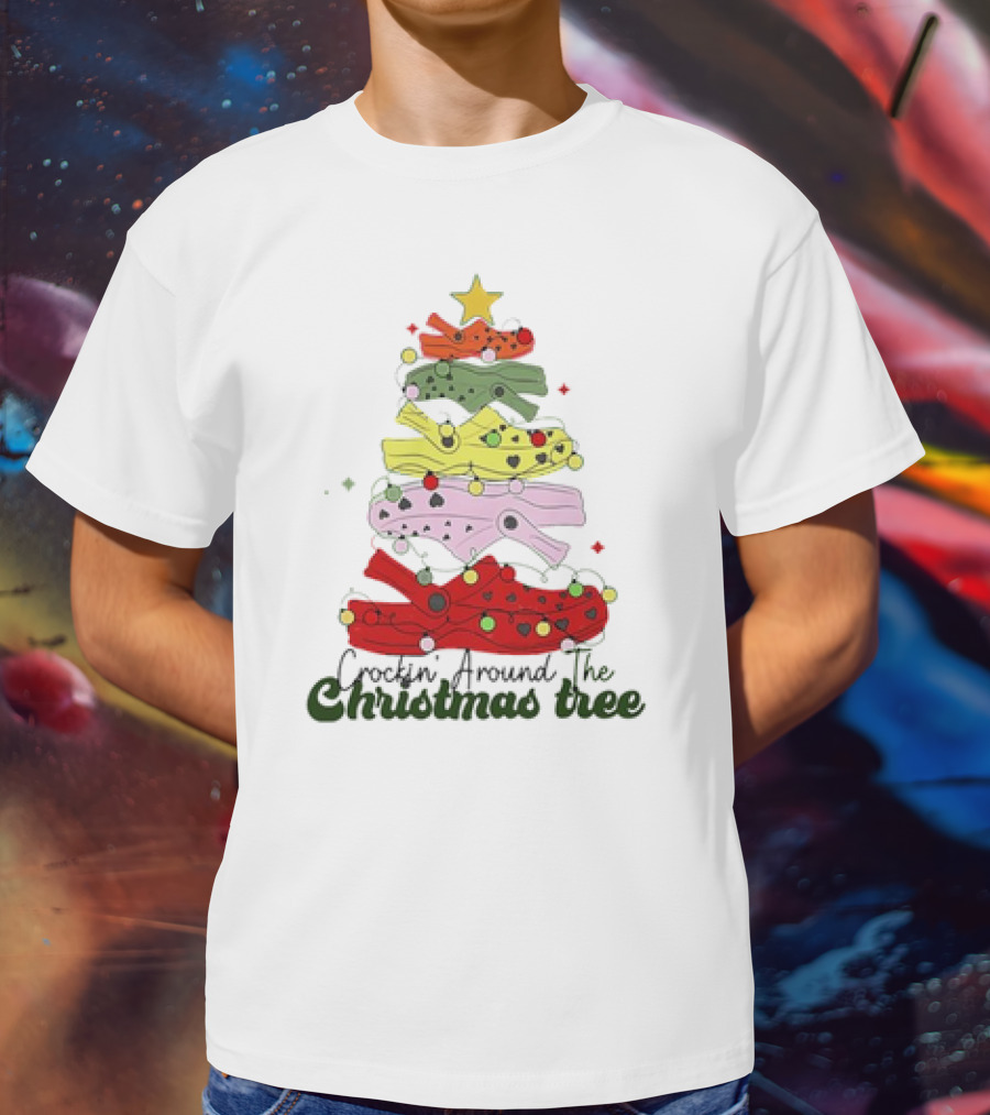 Crockin' Around The Christmas Tree Crocs Holiday T-Shirt