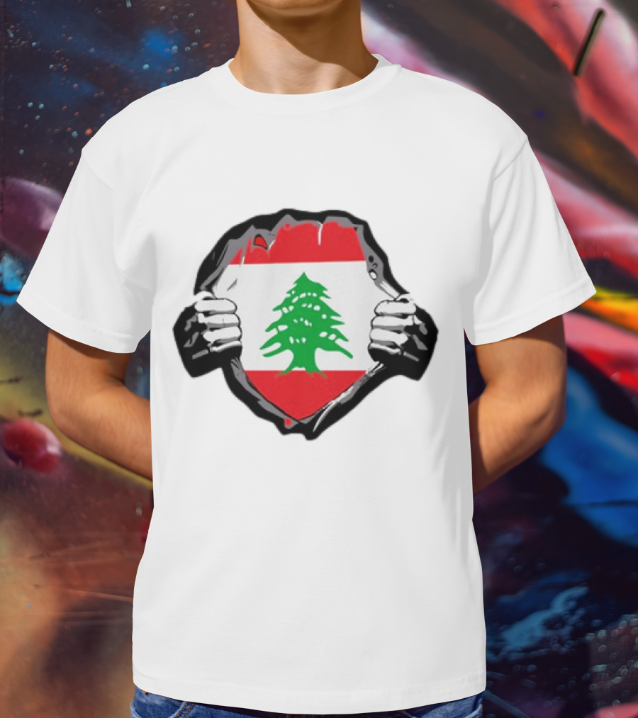 Lebanon Flag Lebanese Roots Cedar Pride Emblem T-Shirt