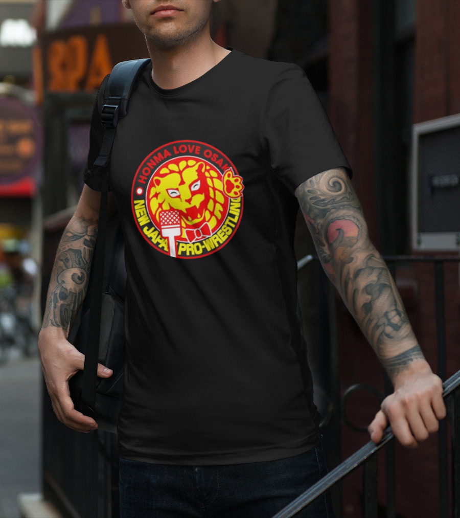 Honma Love Osaka New Japan Pro-Wrestling Lion Mark T-Shirt