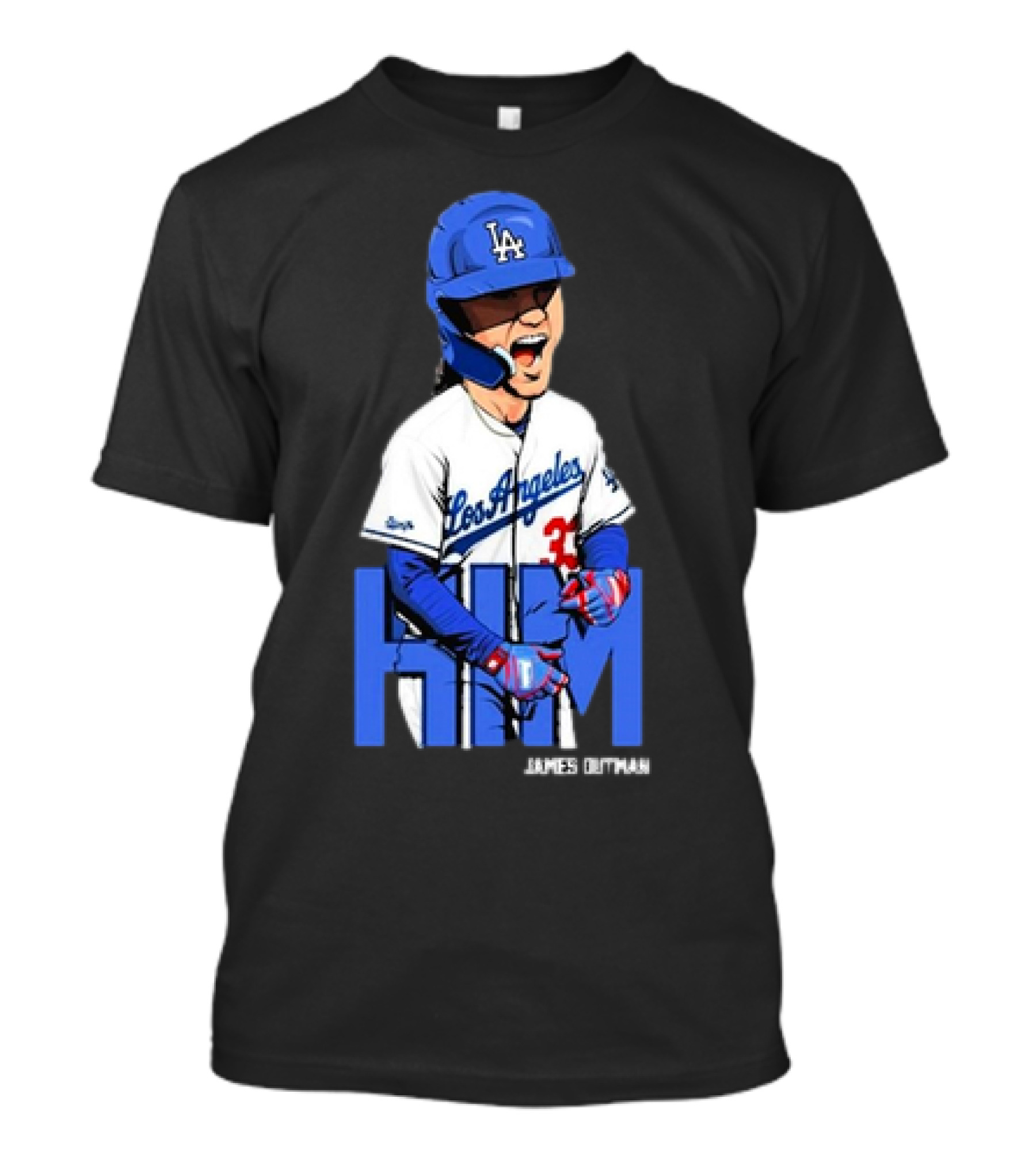 Los Angeles Dodgers James Outman HIM Baseball T-Shirt