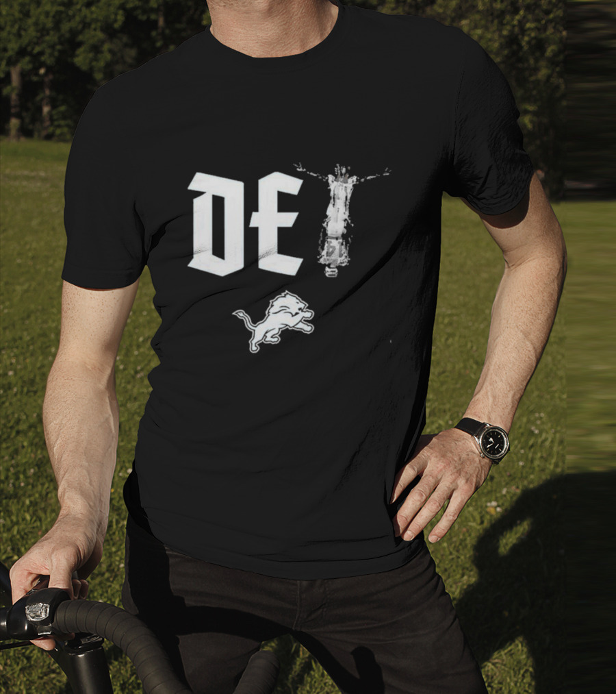 DET Detroit Lions Amon-ra St. Brown Lions Logo Player T-Shirt