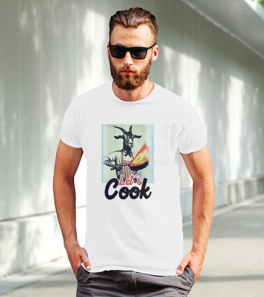 Let's Cook Goat With Flaming Pan Chef T-Shirt