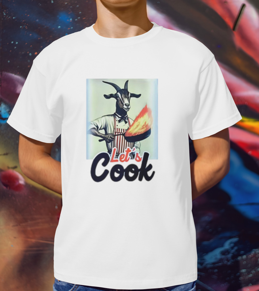 Let's Cook Goat With Flaming Pan Chef T-Shirt