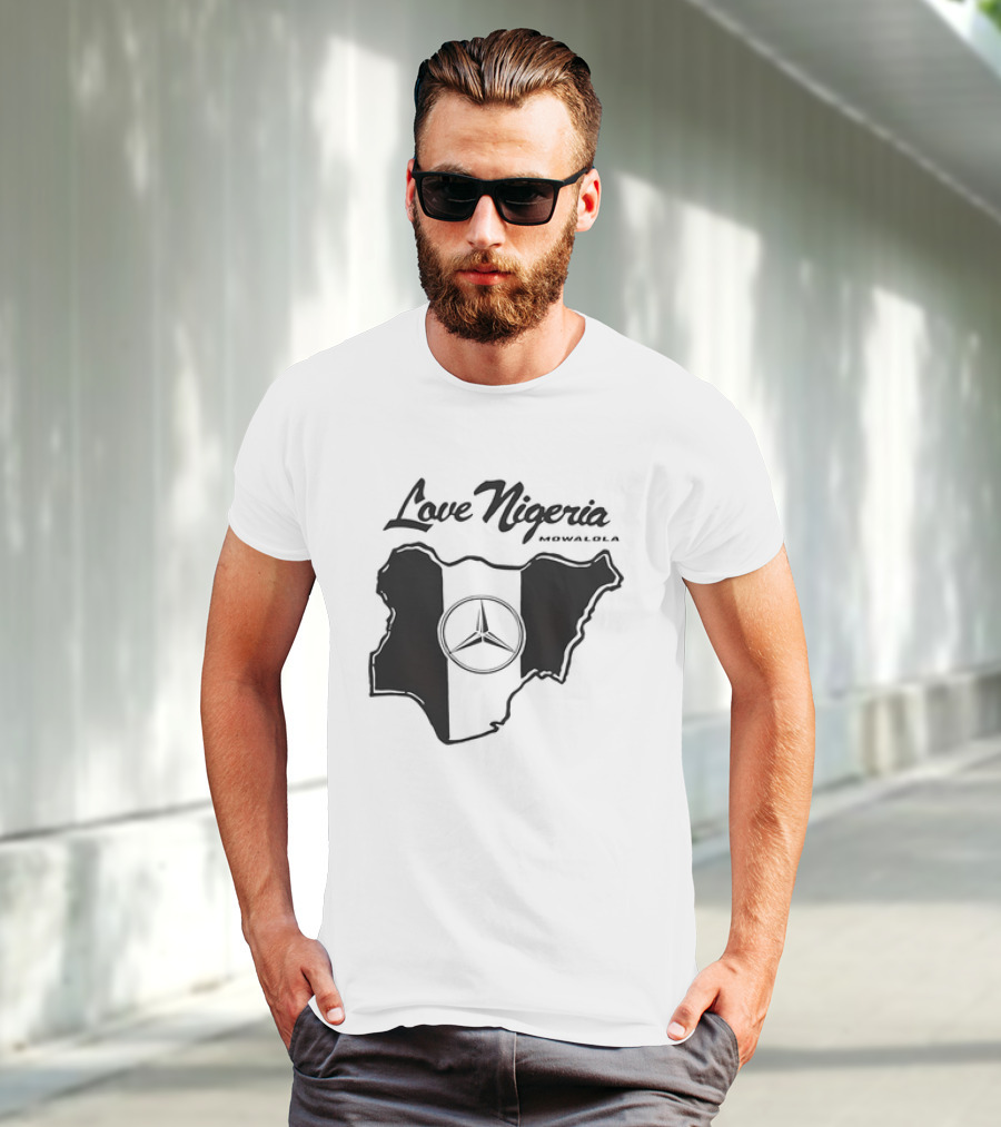 Love Nigeria Mowalola Mercedes Logo Map T-Shirt