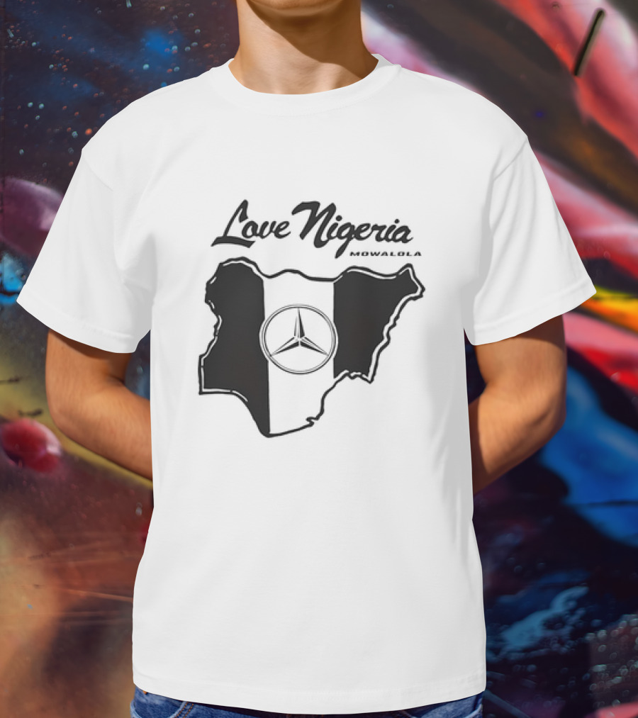 Love Nigeria Mowalola Mercedes Logo Map T-Shirt
