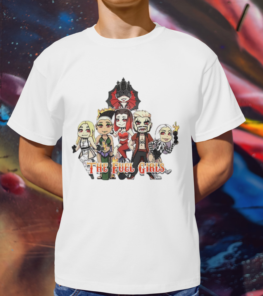 The Fuel Girls Team Classic Cartoon Characters T-Shirt