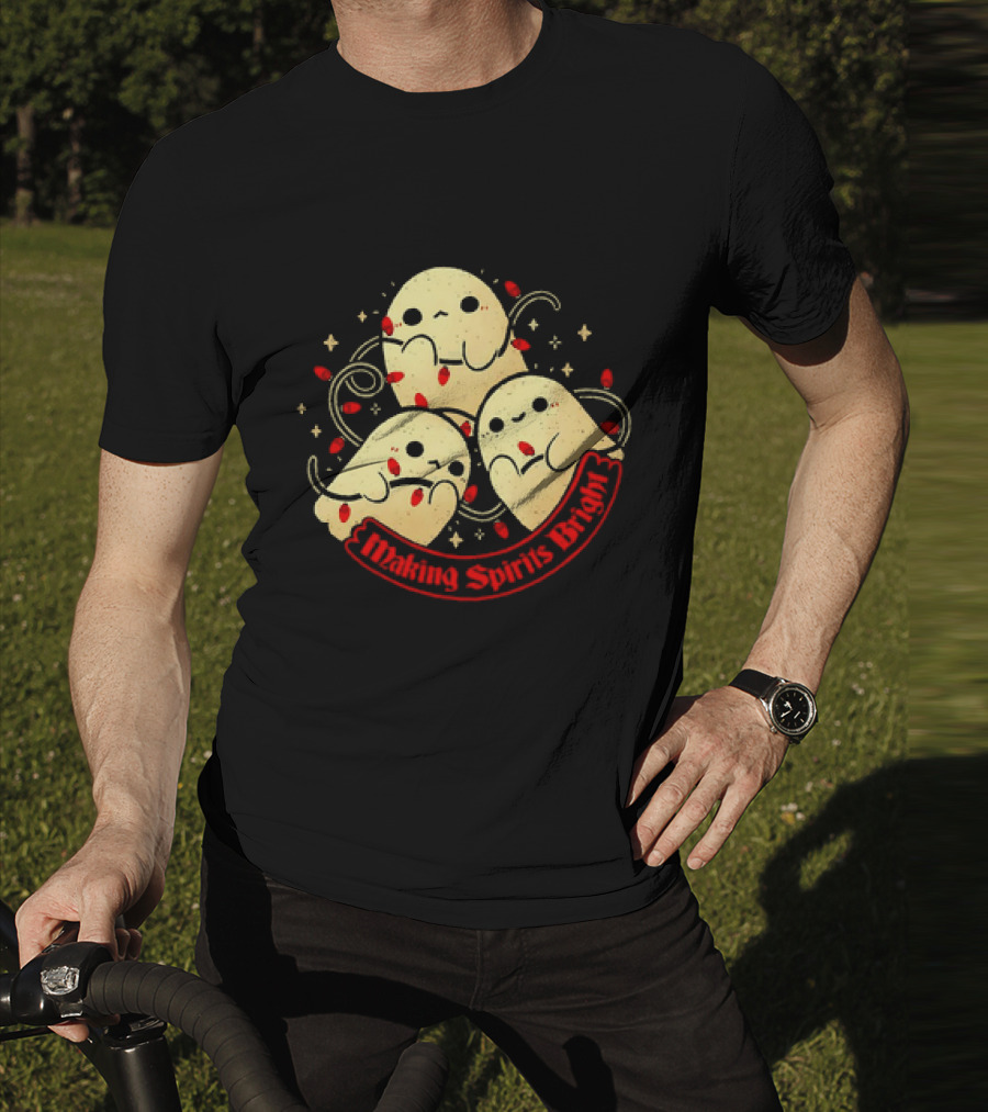 Making Spirits Bright Cute Ghosts T-Shirt