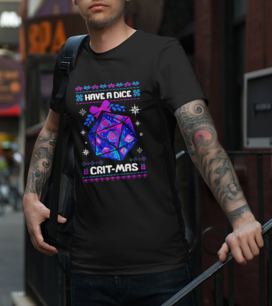 Have A Dice Crit-Mas Christmas D20 T-Shirt