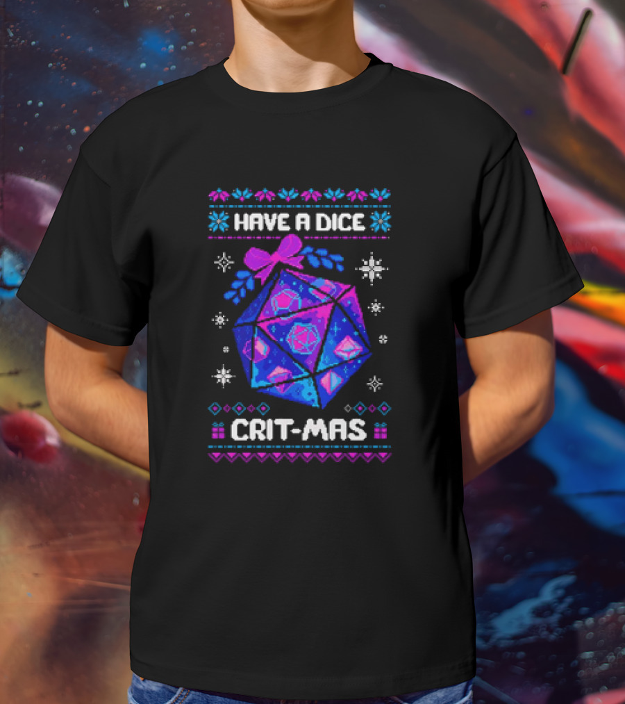 Have A Dice Crit-Mas Christmas D20 T-Shirt