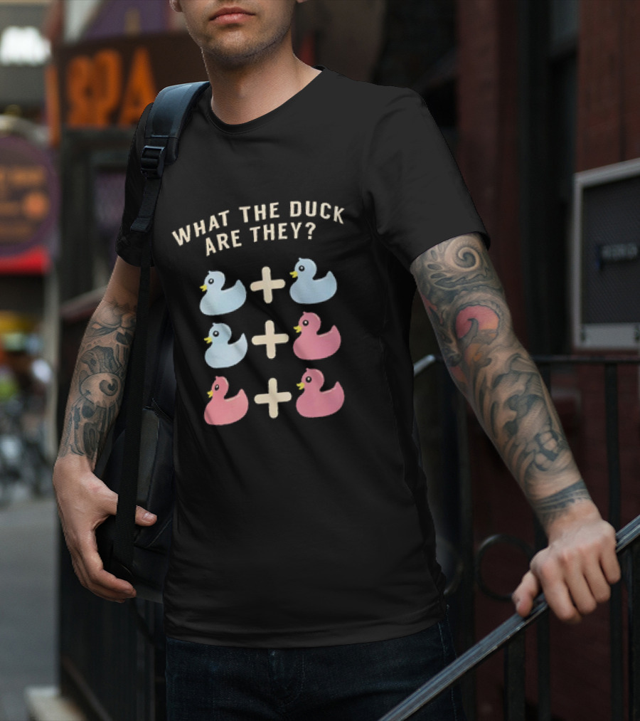 What The Duck Are They Blue And Pink Duck Addition Puzzle T-Shirt