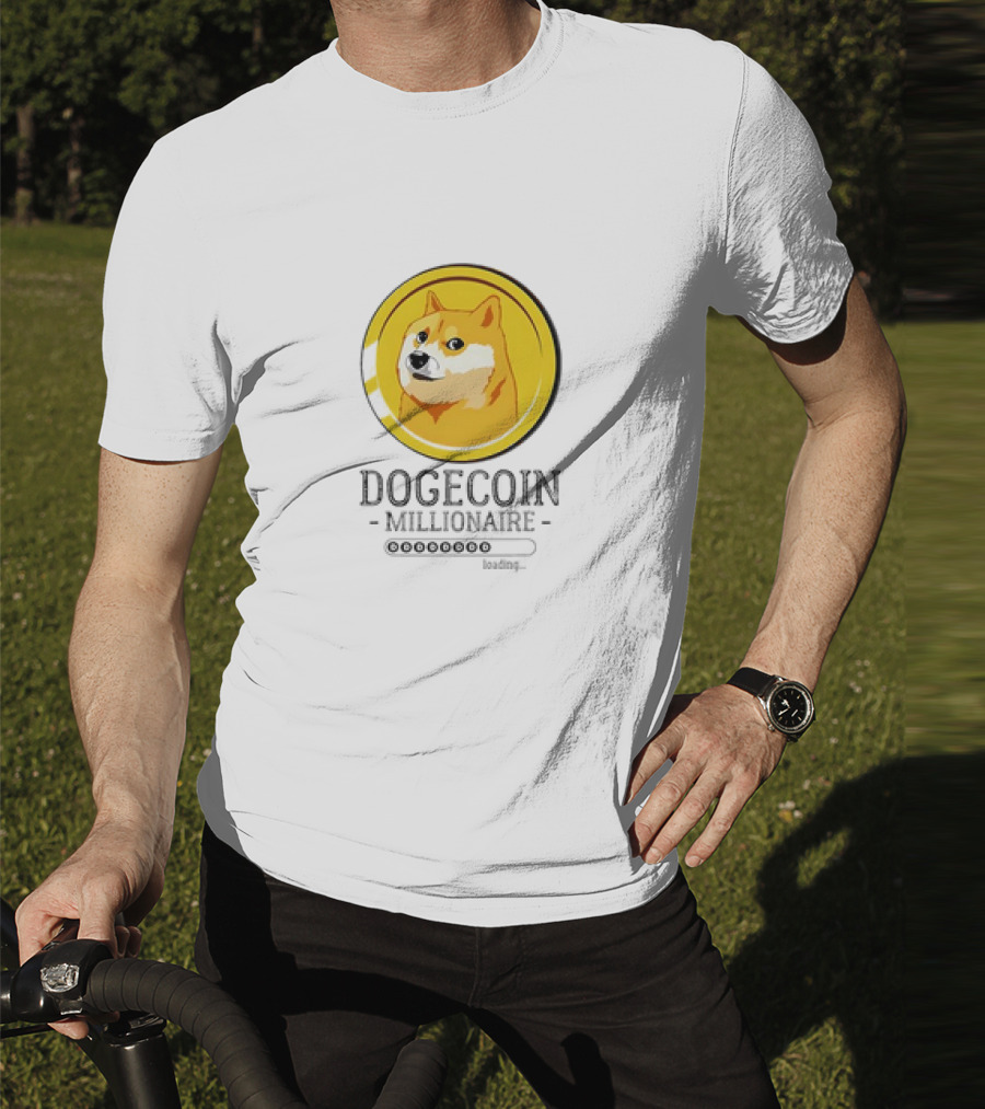 Dogecoin Millionaire Loading Hodl Doge Coin Crypto Meme T-Shirt