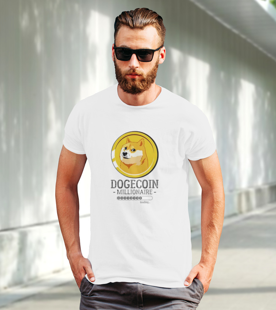Dogecoin Millionaire Loading Hodl Doge Coin Crypto Meme T-Shirt