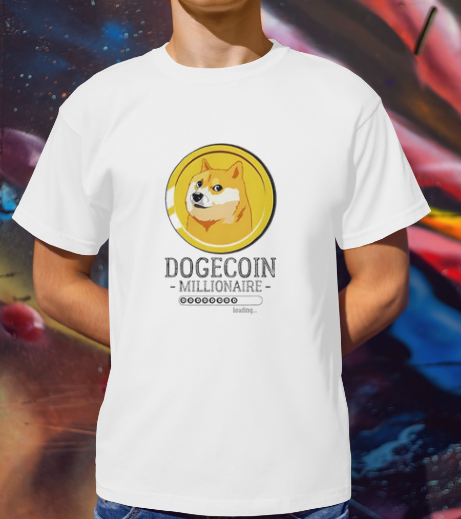 Dogecoin Millionaire Loading Hodl Doge Coin Crypto Meme T-Shirt