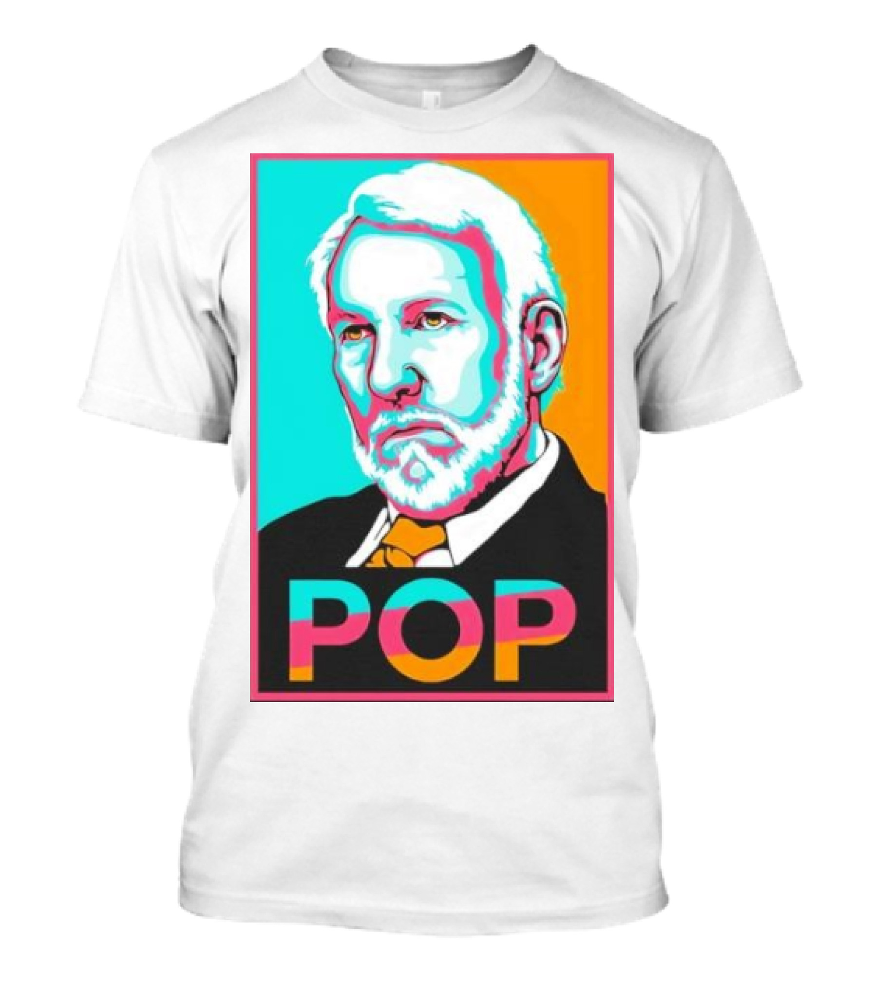 Raul Dominguez Jr Pop Retro Gregg Popovich T-Shirt