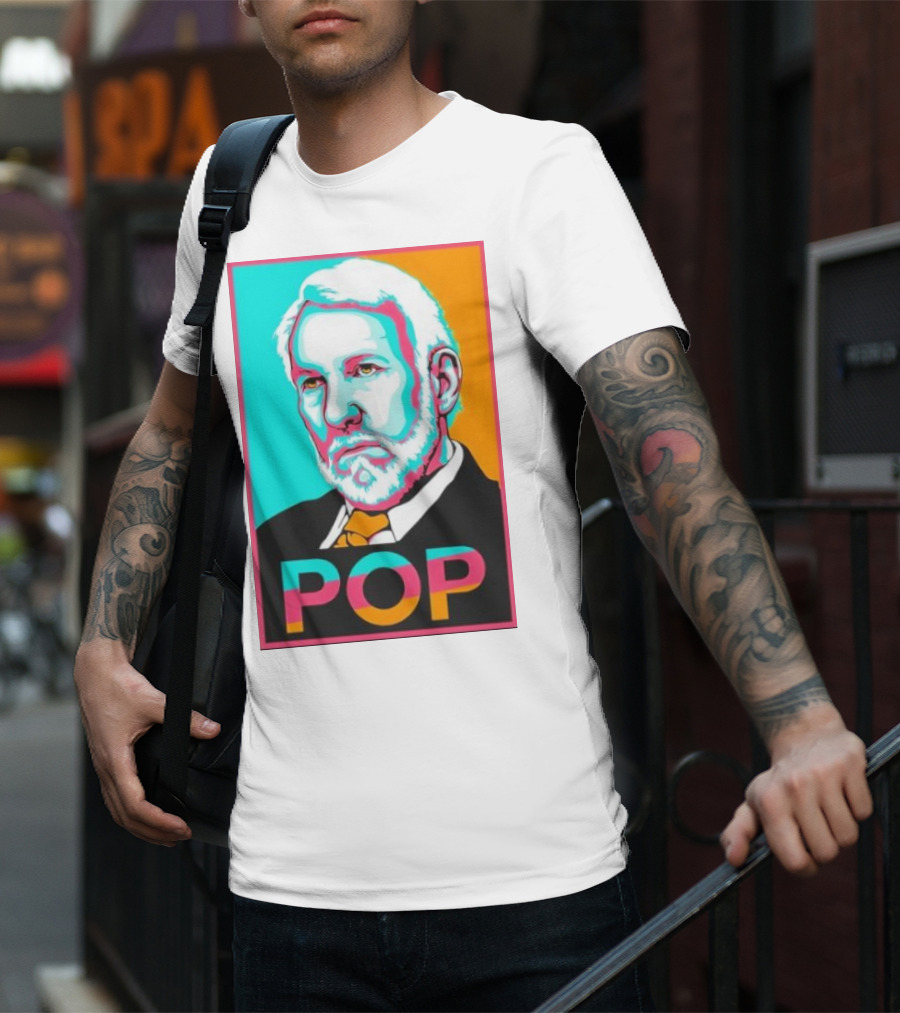 Raul Dominguez Jr Pop Retro Gregg Popovich T-Shirt