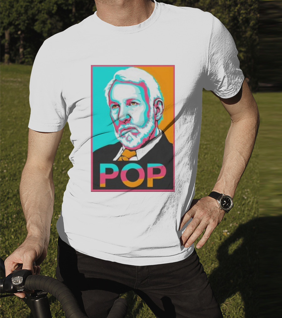 Raul Dominguez Jr Pop Retro Gregg Popovich T-Shirt