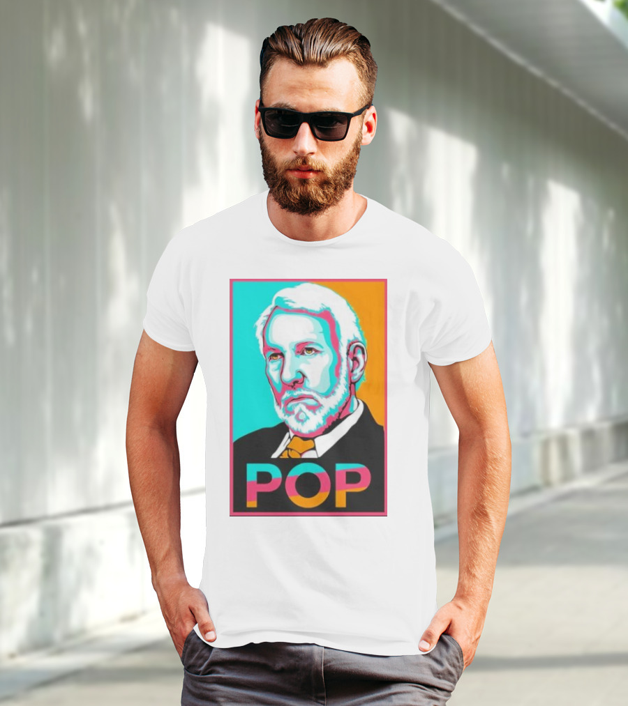 Raul Dominguez Jr Pop Retro Gregg Popovich T-Shirt