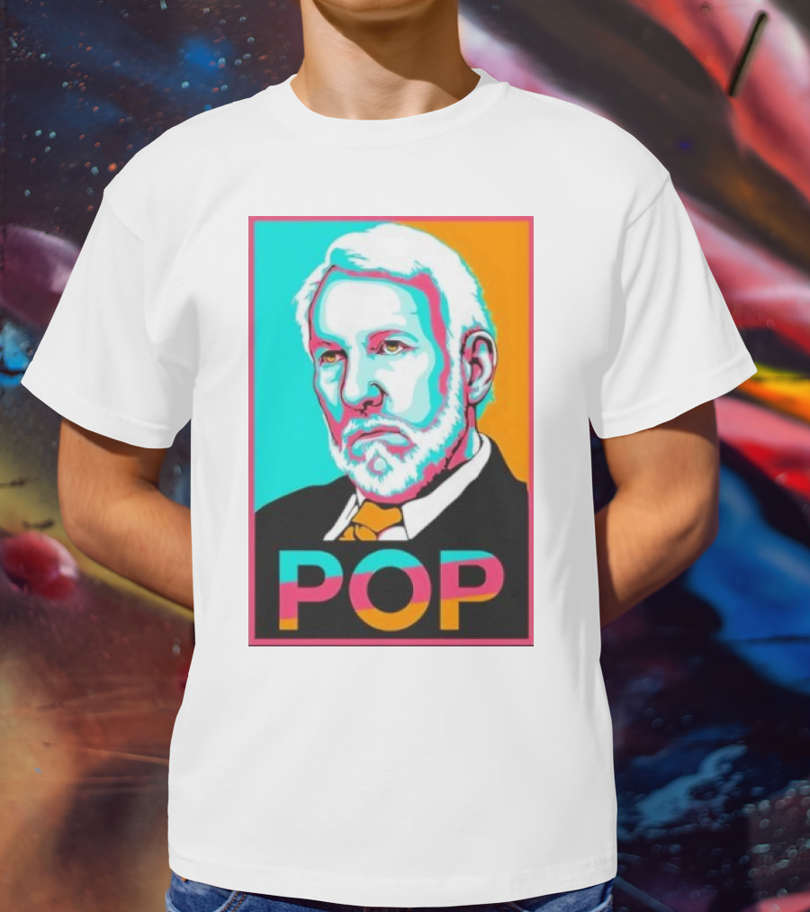 Raul Dominguez Jr Pop Retro Gregg Popovich T-Shirt