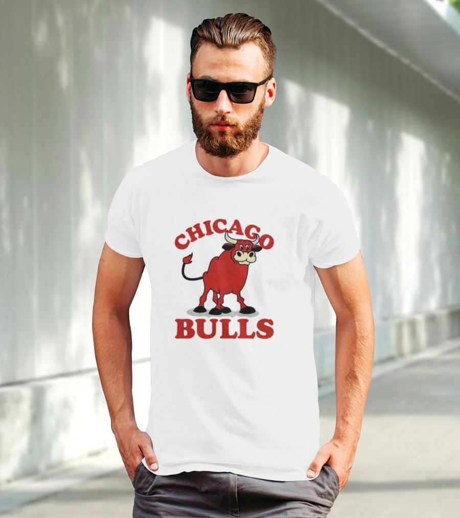 Retro Vintage Chicago Bulls Classic Iconic Bull Image T-Shirt