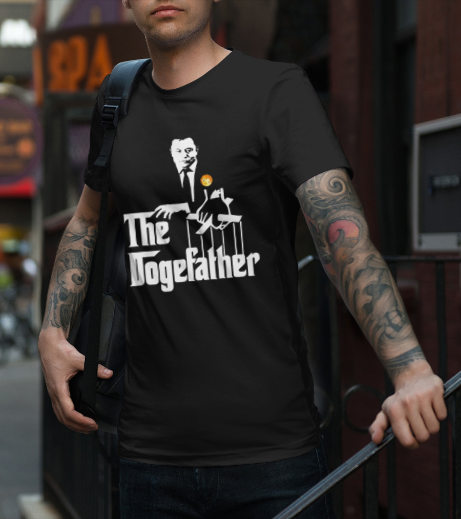 The Dogefather Elon Musk With Puppet And Doge Coin T-Shirt