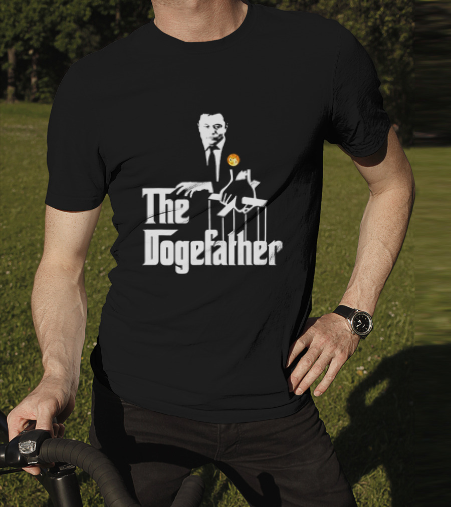 The Dogefather Elon Musk With Puppet And Doge Coin T-Shirt