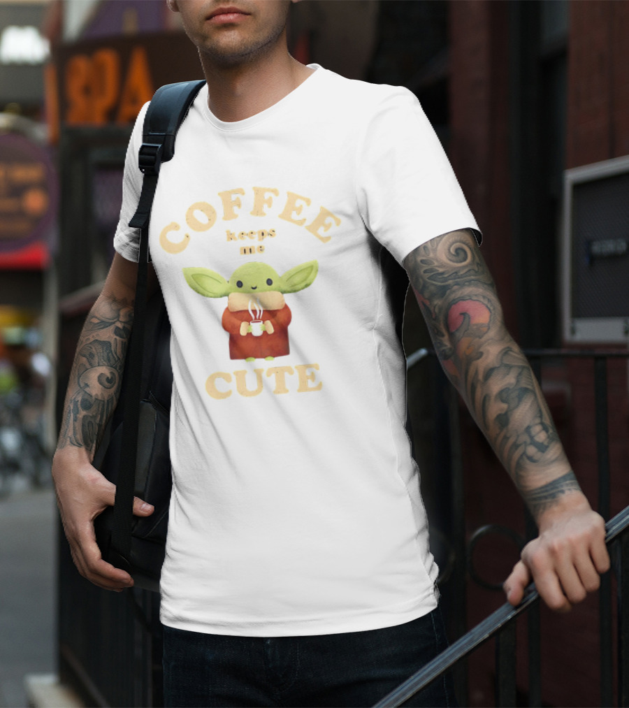 Coffee Keeps Me Cute Baby Yoda T-Shirt