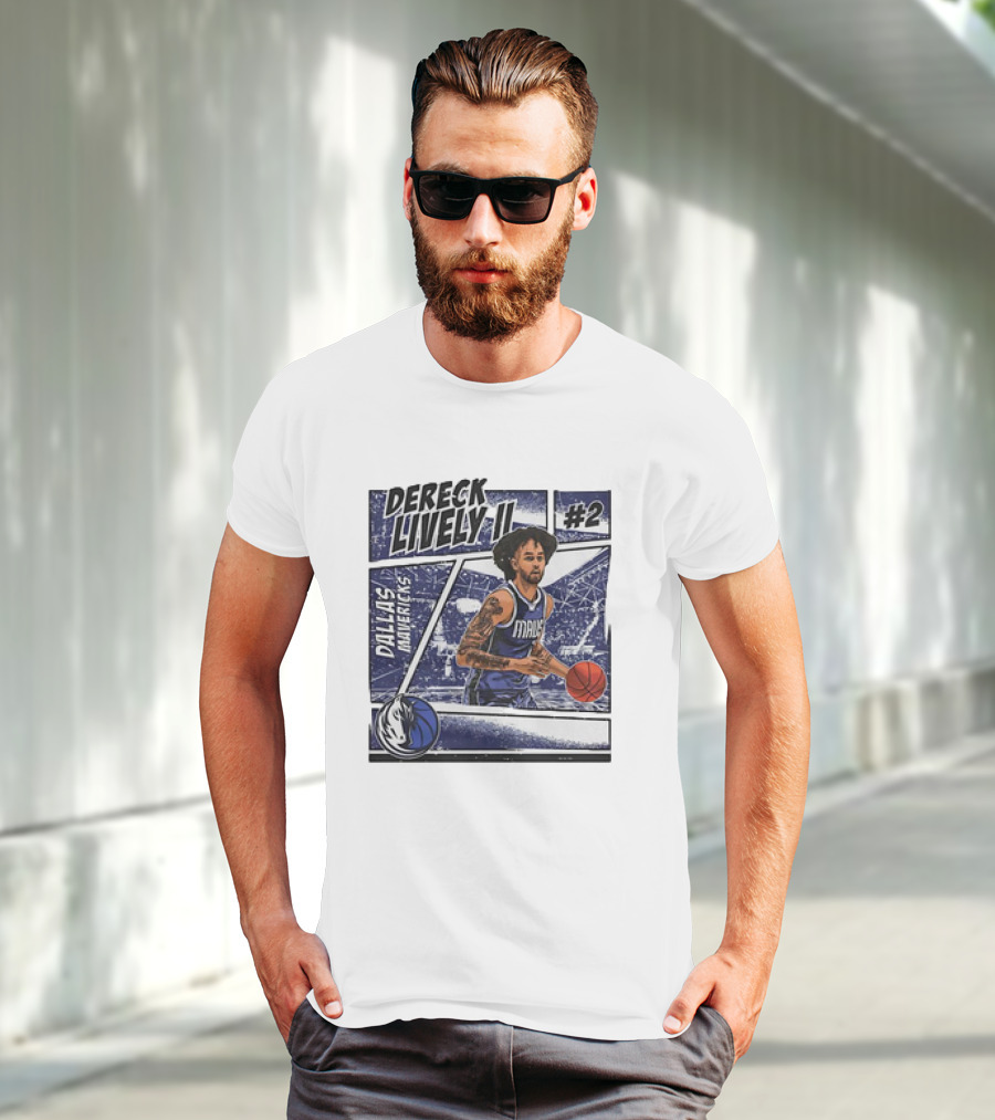 Dereck Lively II Dallas Mavericks #2 Comic T-Shirt